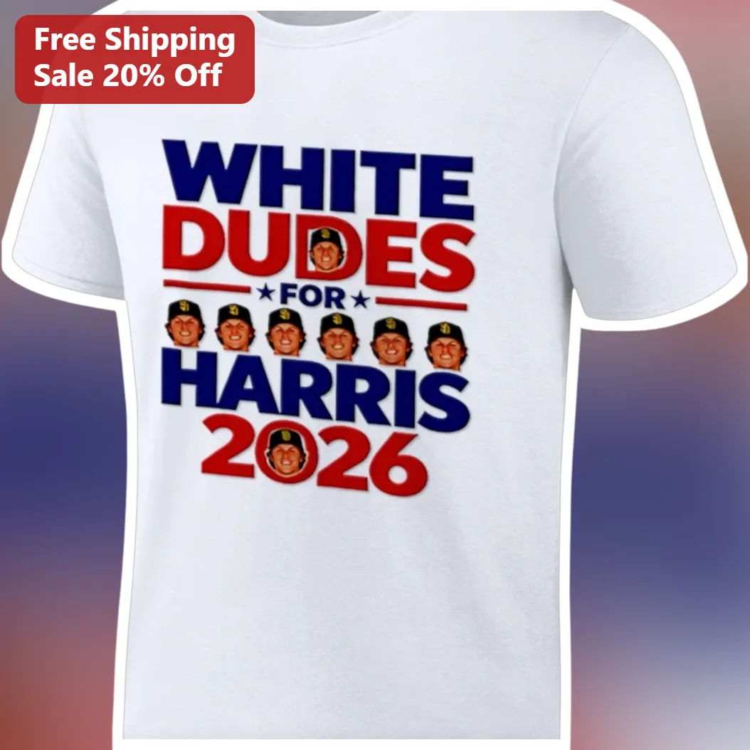 White Dudes For Harris 2026 Kamala Harris Supporter Graphic Tee