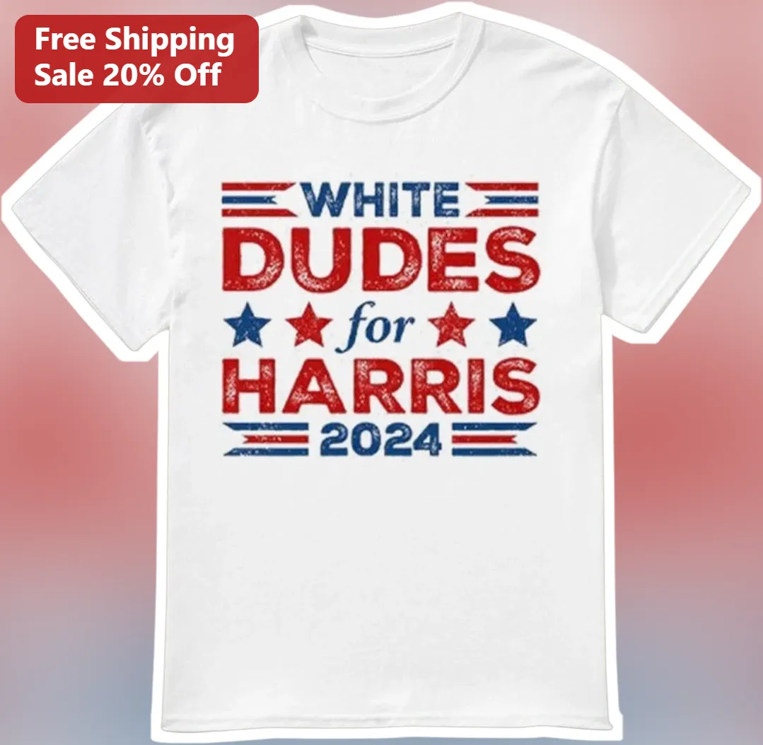 White Dudes for Harris Kamala Harris 2024 Election Tee Vintage Political Campaign Shirt
