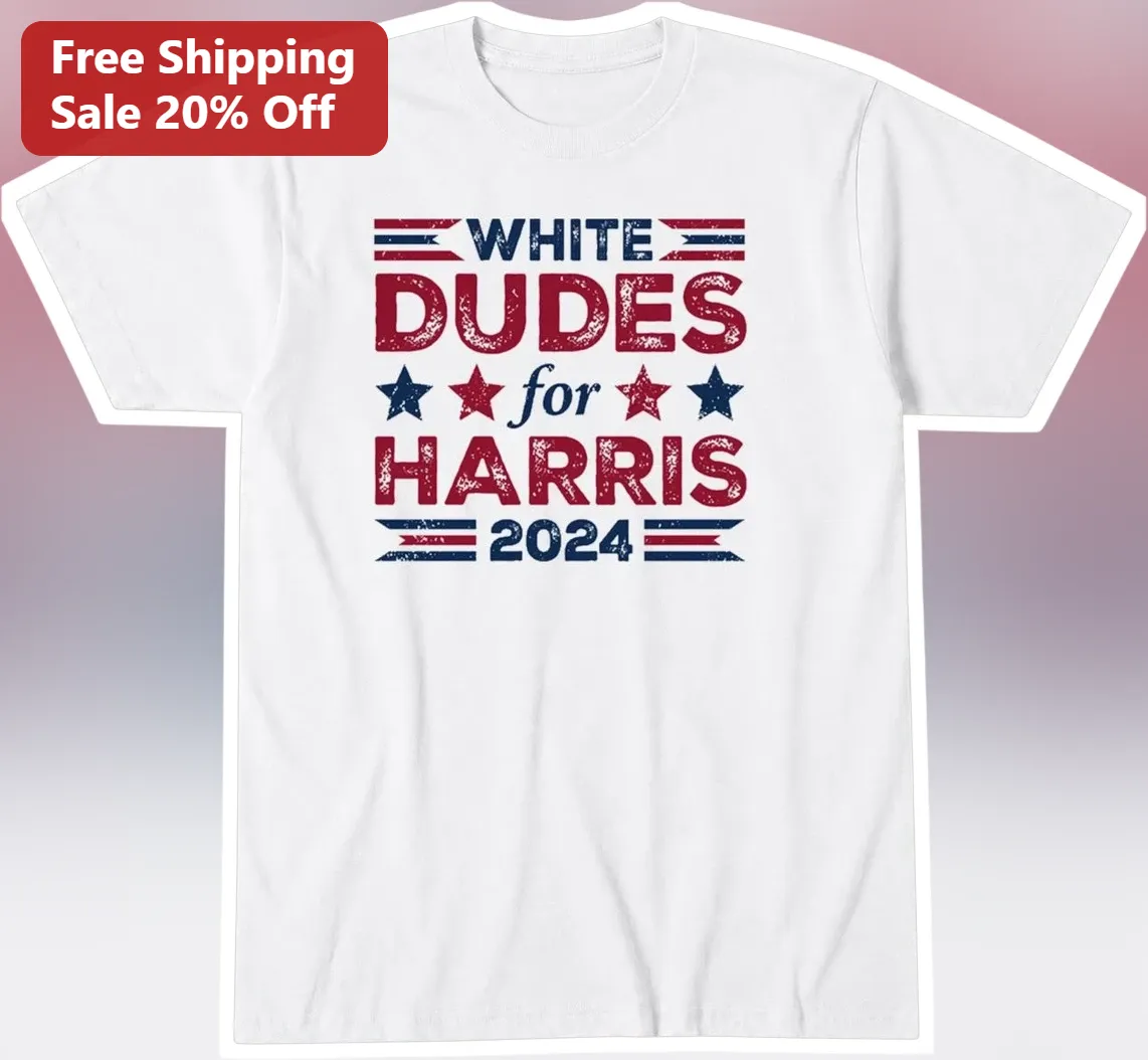 White Dudes for Harris Kamala Harris 2024 Political Graphic Tee
