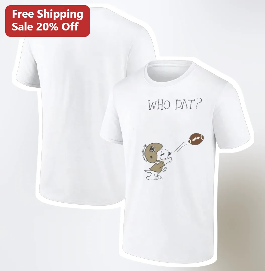 Who Dat Snoopy Cartoon Dog Football Graphic Tee Gift for Fans