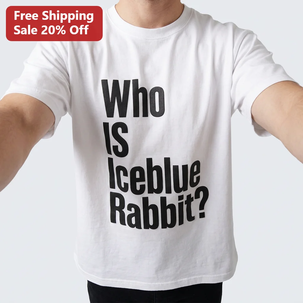 Who Is Iceblue Rabbit Graphic Tee, Mystery Slogan Streetwear Shirt for Fans