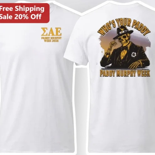 WHO'S YOUR PADDY St. Patrick's Day Skeleton Greek Life Tee