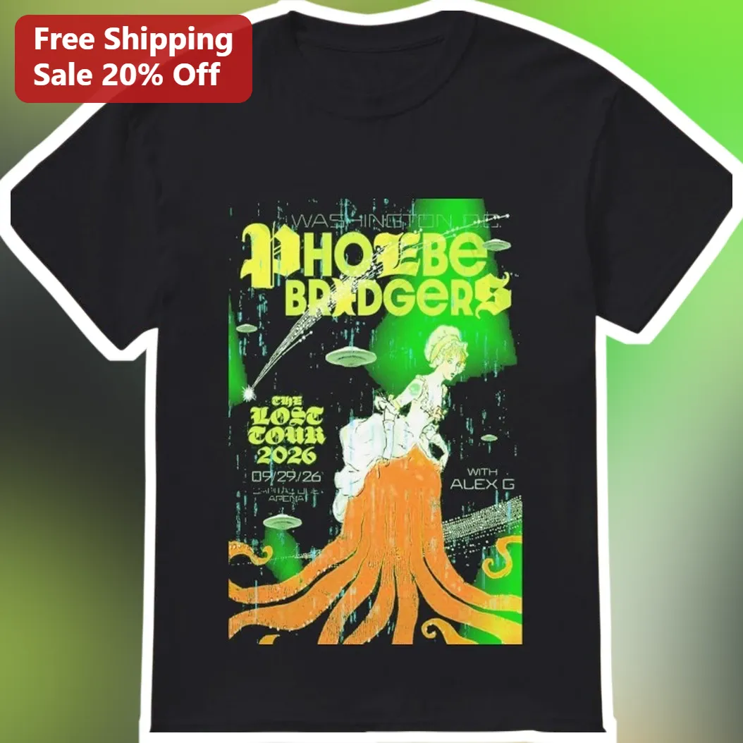 WhoBe Bridgers The Lost Tour 20 Tee Vintage Band Merch Graphic T-Shirt