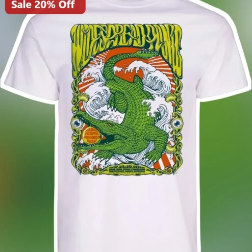 Wide-Reed Punk Rock Vintage Psychedelic Crocodile Graphic Tee