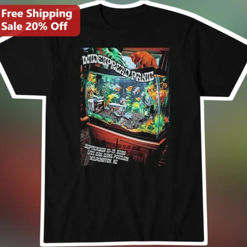 Widespread Panic Cat Aquarium Graphic Tee Retro Jam Band Merch Shirt