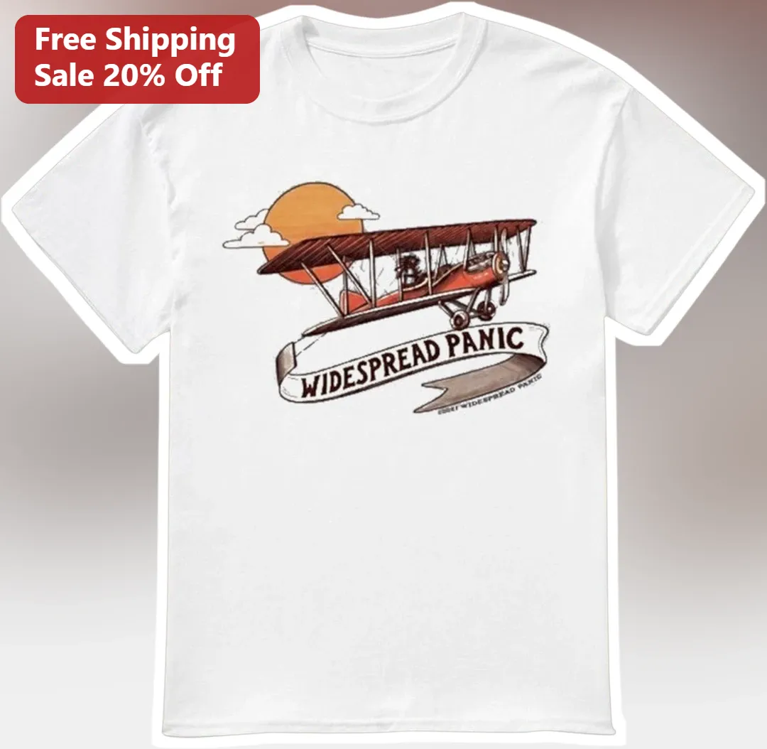 Widespread Panic Vintage Bplane Graphic Tee Retro Jam Band Shirt