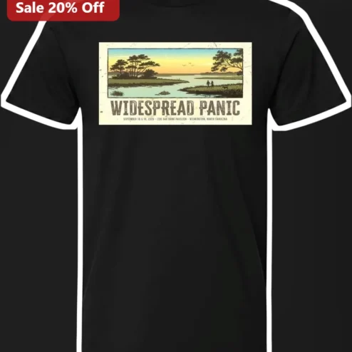 Widespread Panic Vintage Coastal Sunset Graphic Tee for Men Women Music Fans