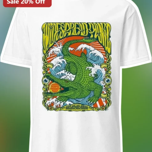 Widespread Panic Vintage Psychedelic Alligator Graphic Tee Retro Jam Band Shirt