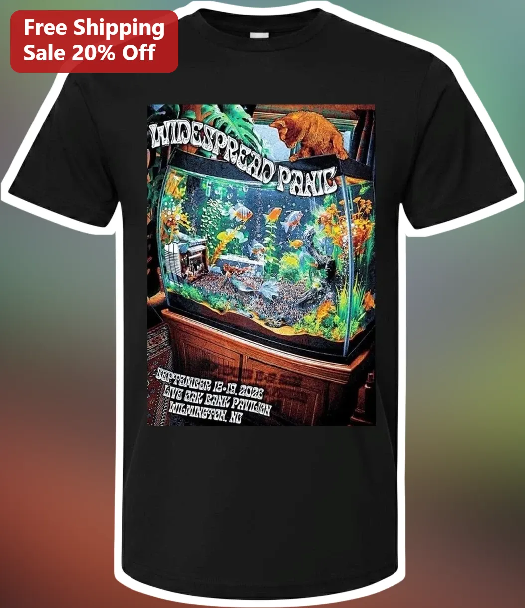 Widespread Panic Wilmington NC Live Oak Bank Pavilion Concert Tee