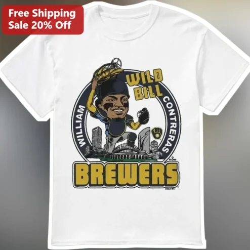 Wild Bill Brewers William Contreras Milwaukee Baseball Catcher Graphic Tee Gift