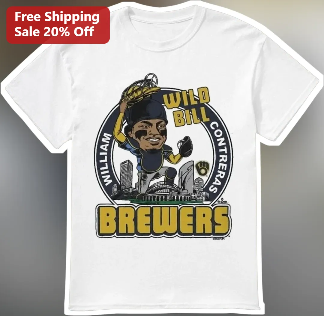 Wild Bill Brewers William Contreras Milwaukee Baseball Catcher Graphic Tee Gift