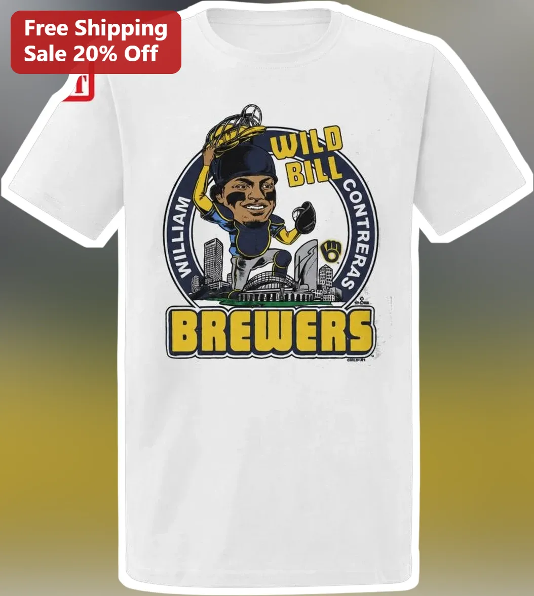 Wild Bill Brewers William Contreras Milwaukee Baseball Fan Graphic Tee
