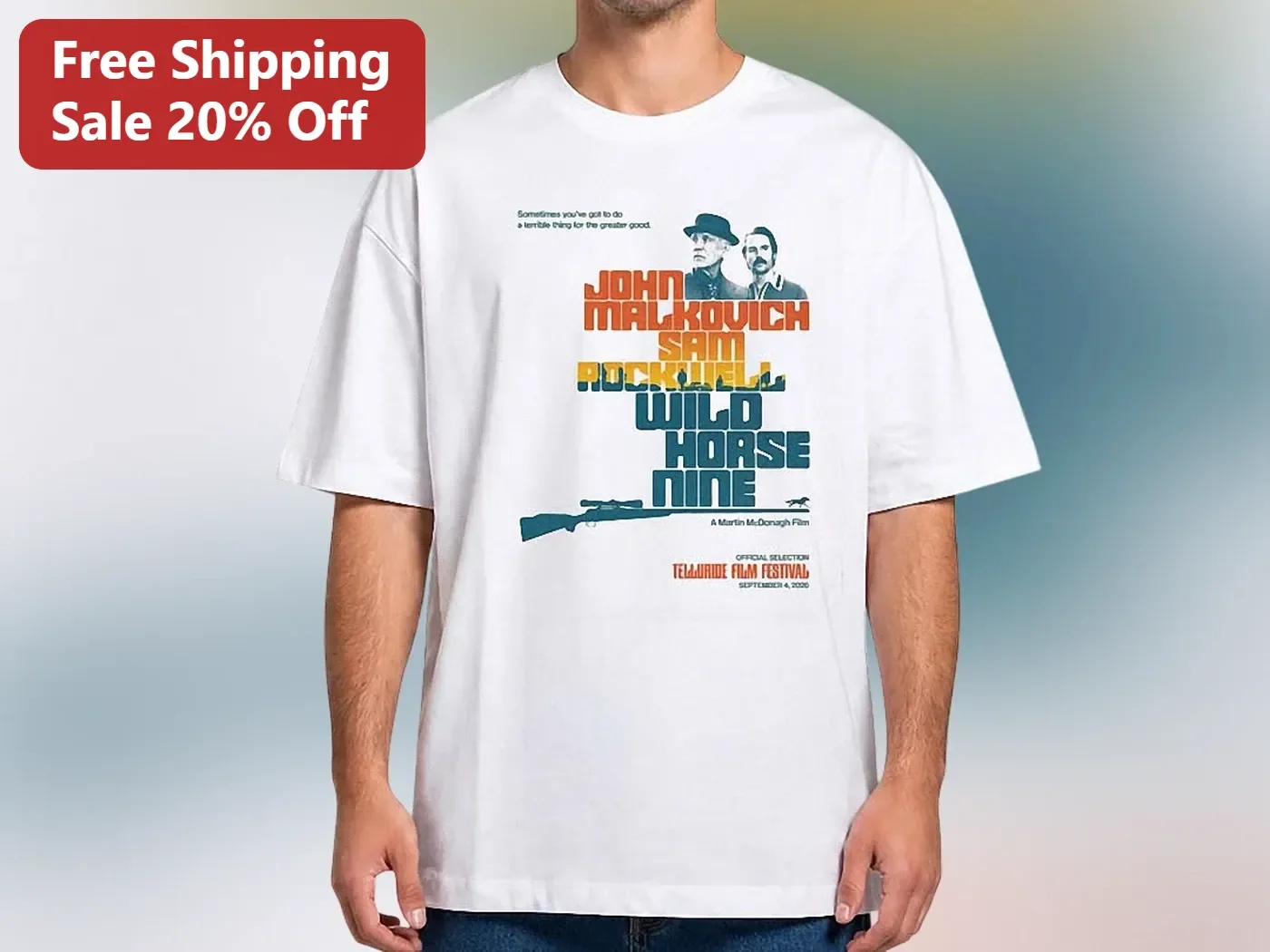 Wild Horse Nine John Malkovich Sam Rockwell Movie Quote Graphic Tee