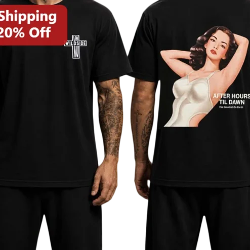 Wildside After Hours Til Dawn Rockabilly Pin Up Graphic Tee