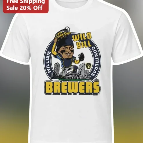 William Contreras Wild Bill Milwaukee Brewers Baseball Fan Tee