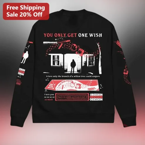 Willow Tree Love You So Much One Wish Sweatshirt Romantic Quote Crewneck Gift
