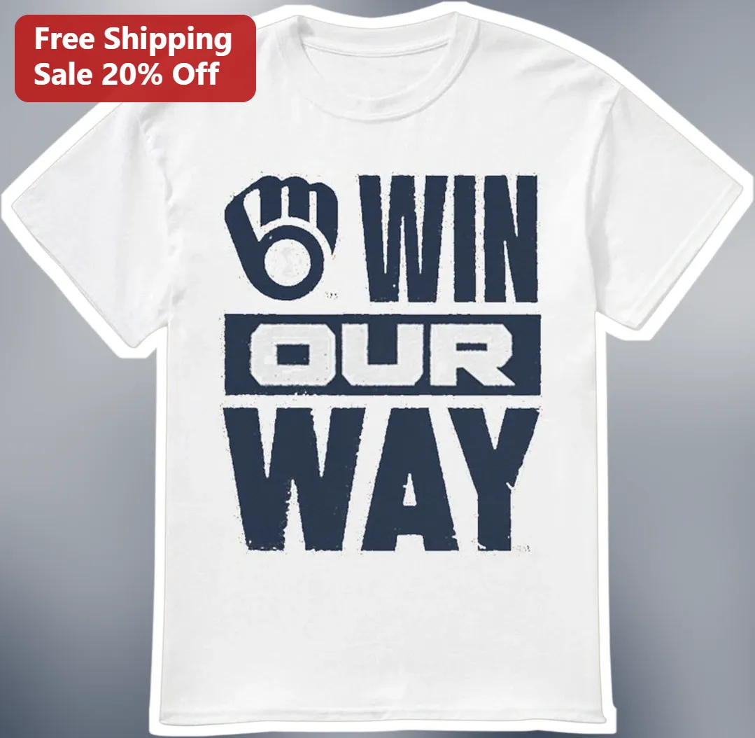 Win Our Way Baseball Team Graphic Tee Distressed Varsity Style Shirt for Players Coaches Fans