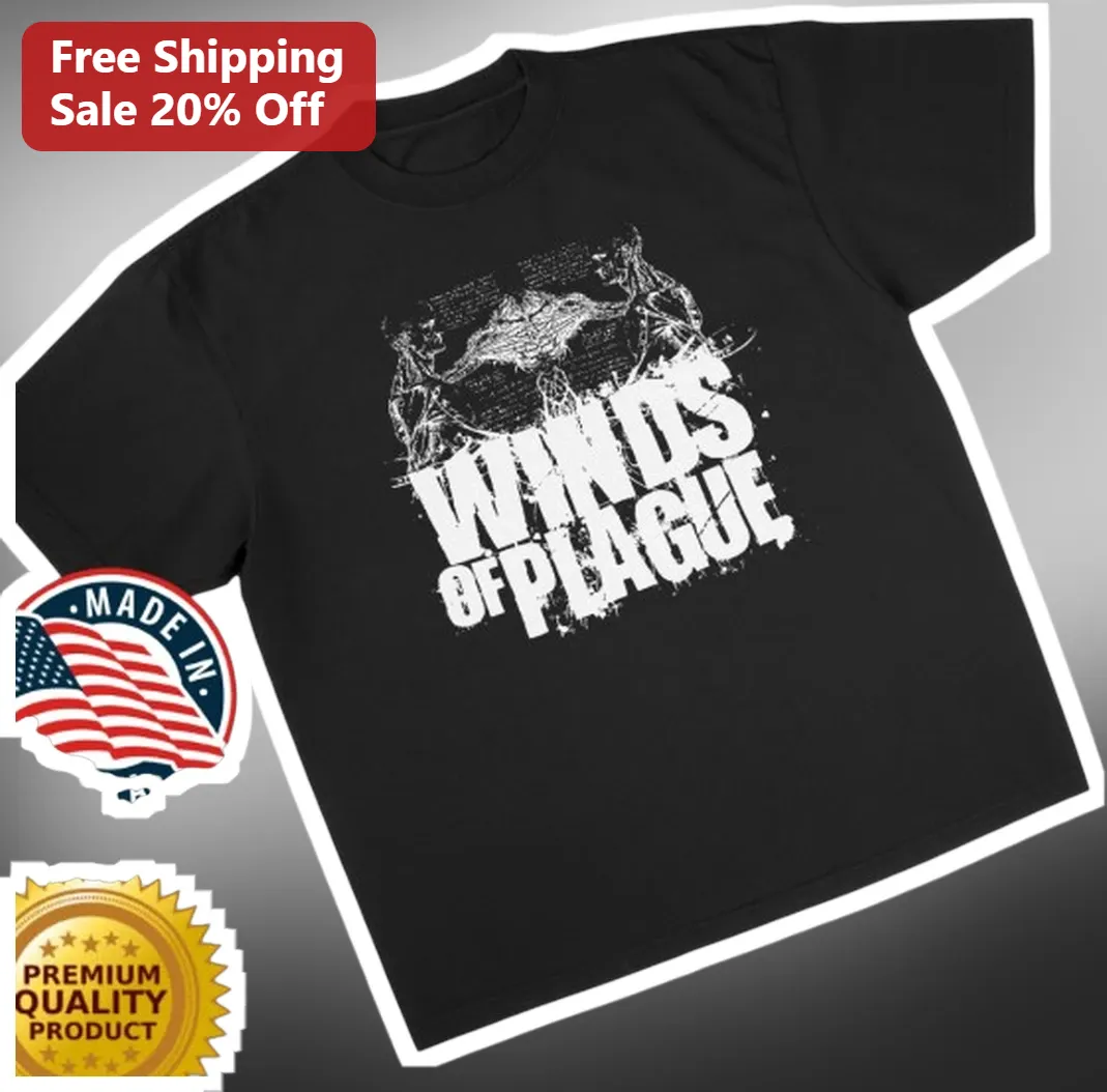 Winds of Plague Tee Deathcore Band Merch Distressed Gothic Horror Graphic Shirt for Men Women