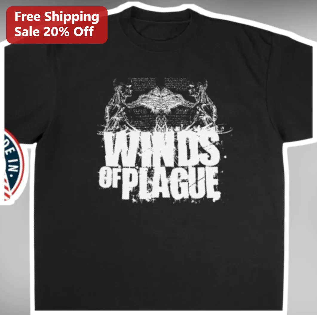 Winds of Plague Tee Decimate The Weak Era Distressed Skeleton Graphic Shirt for Metalcore Fans