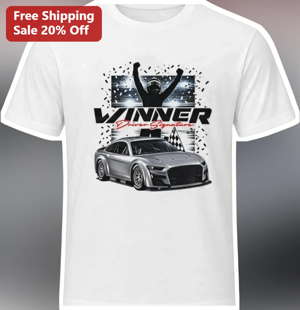 Winner Tee Personalized Race Car Driver Gift Motorsport Champion Shirt