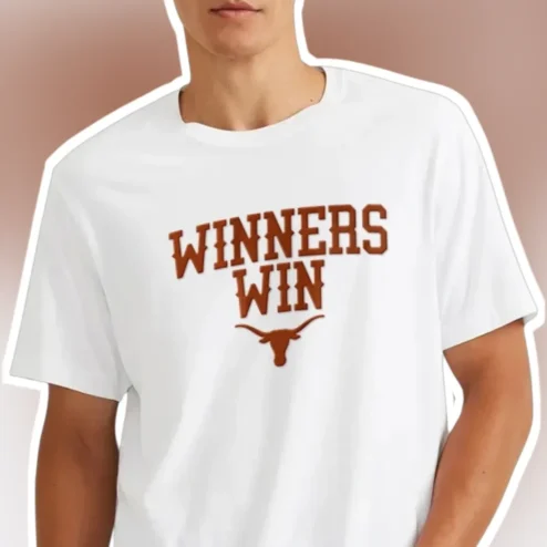 Winners Win Texas Longhorns Graphic Tee for Men Women College Football Fans