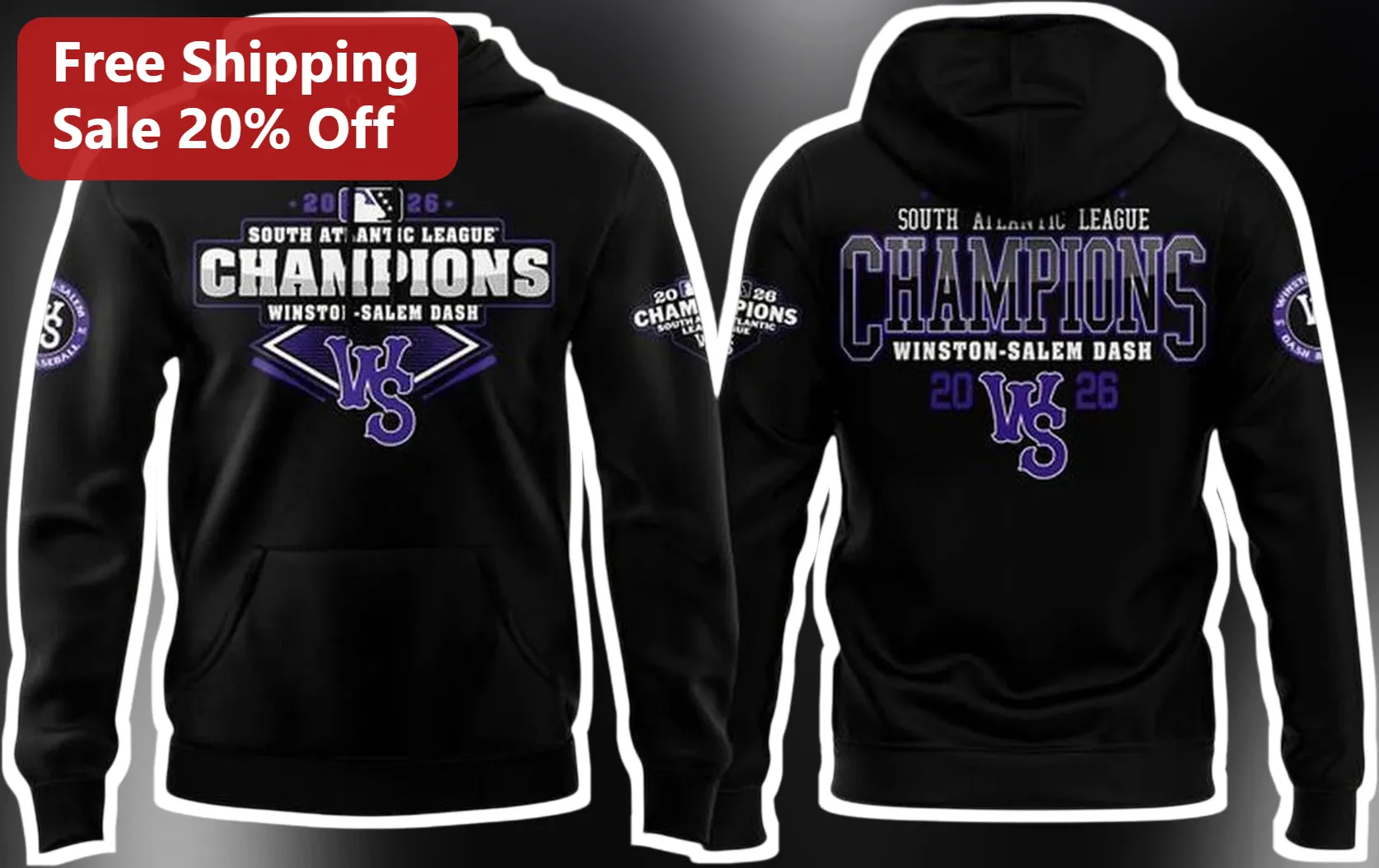 Winston-Salem Dash South Atlantic League Champions Hoodie