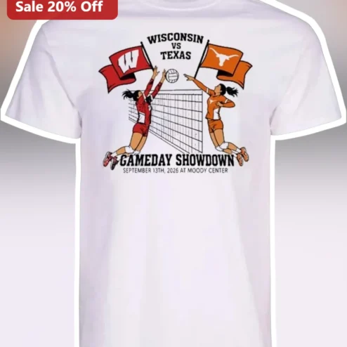Wisconsin vs Texas Gameday Showdown NCAA Volleyball Tee for Badgers and Longhorns Fans
