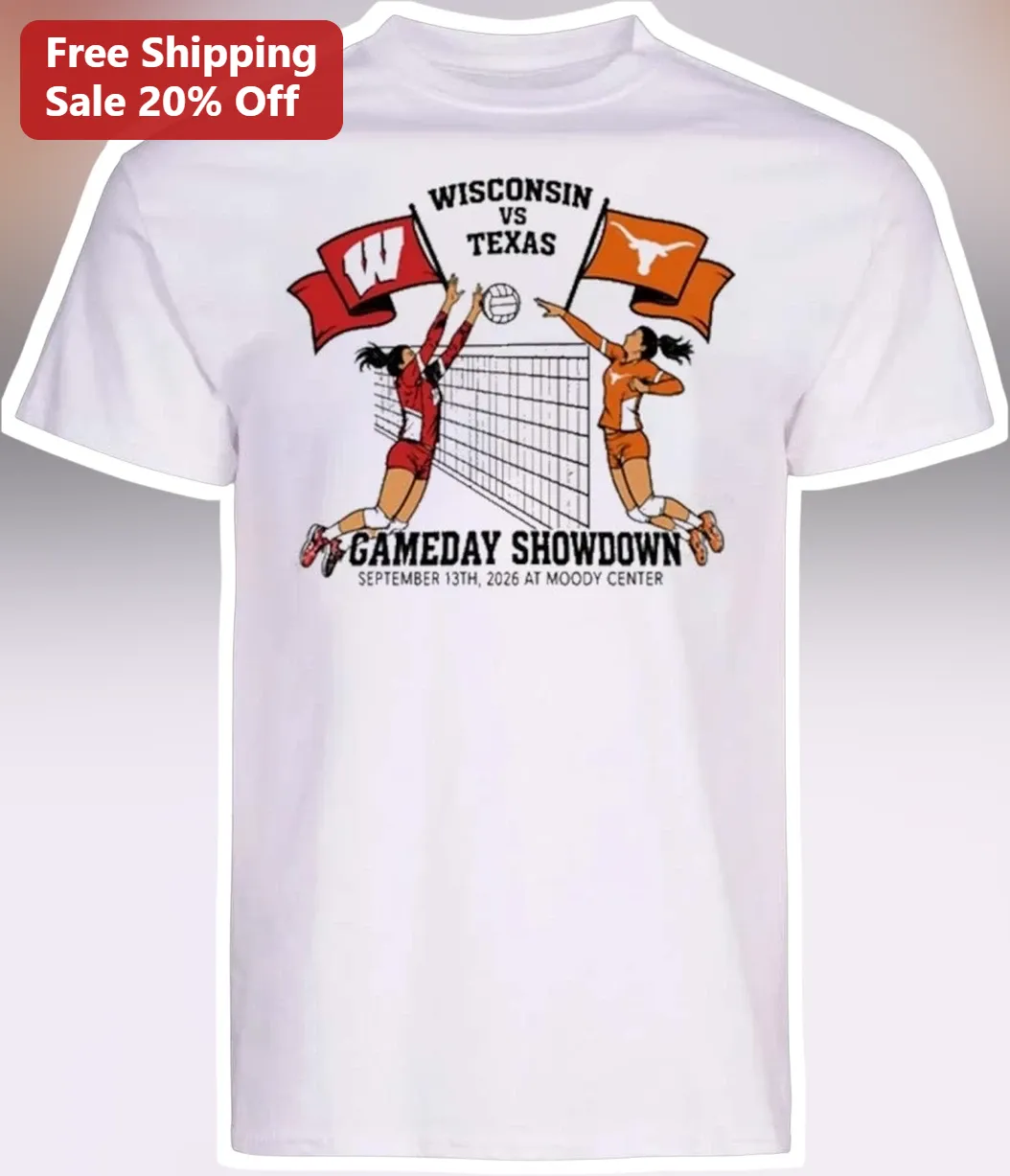 Wisconsin vs Texas Gameday Showdown NCAA Volleyball Tee for Badgers and Longhorns Fans