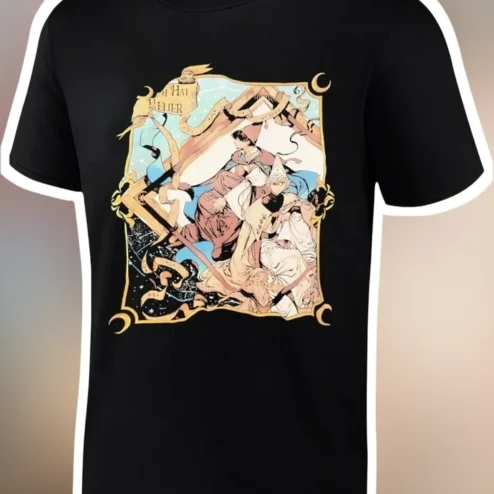 Witch Hat Atelier Tee Coco and Qifrey Art Nouveau Anime Merch Gift for Fans