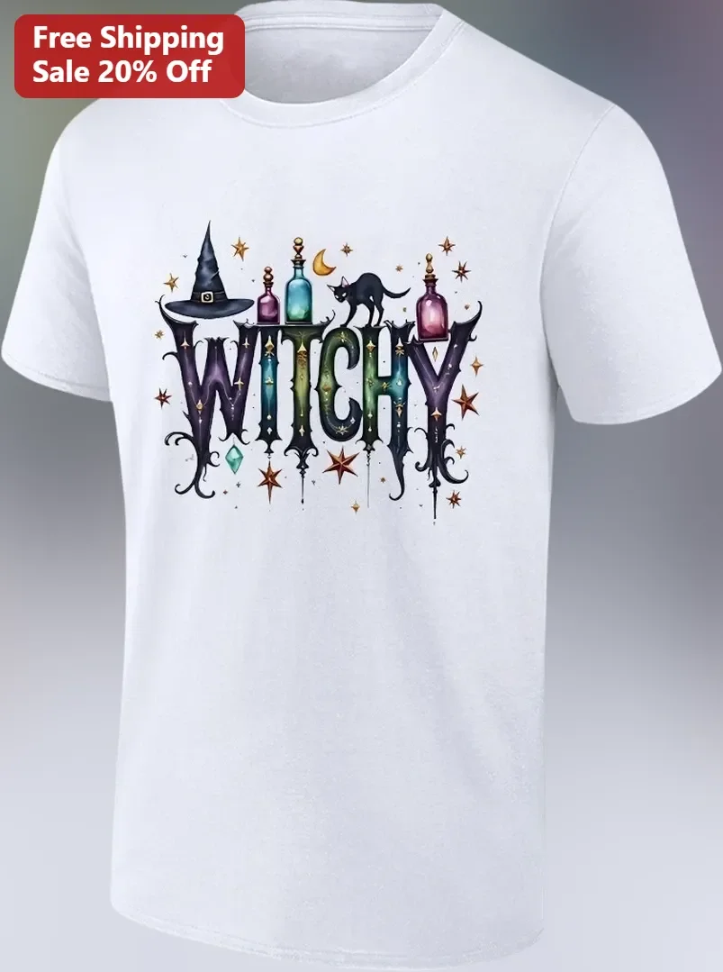 Witchy Gothic Tee Cute Pagan Shirt Halloween Gift for Women Men
