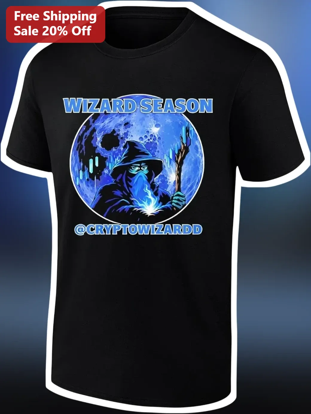 Wizard Season Crypto Wizard Tee @CRYPTOWIZARDD Fantasy Meme Shirt for Traders