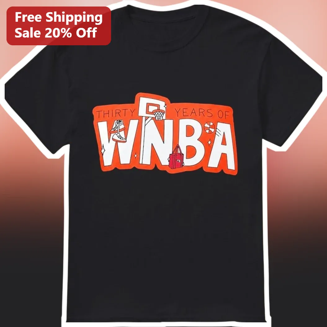 WNBA 30th Anniversary Tee Thirty Years of WNBA Basketball Fan Gift