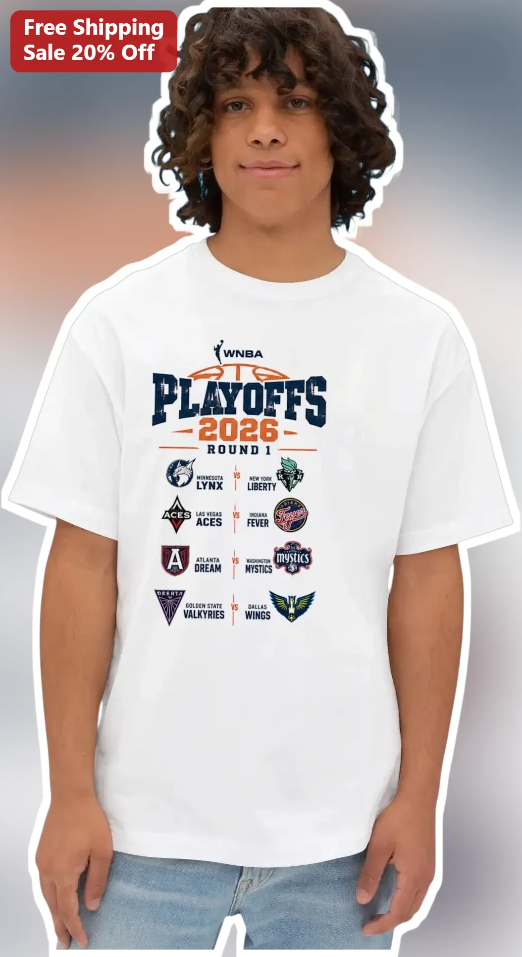 WNBA Playoffs 2026 Round 1 Bracket Schedule Tee