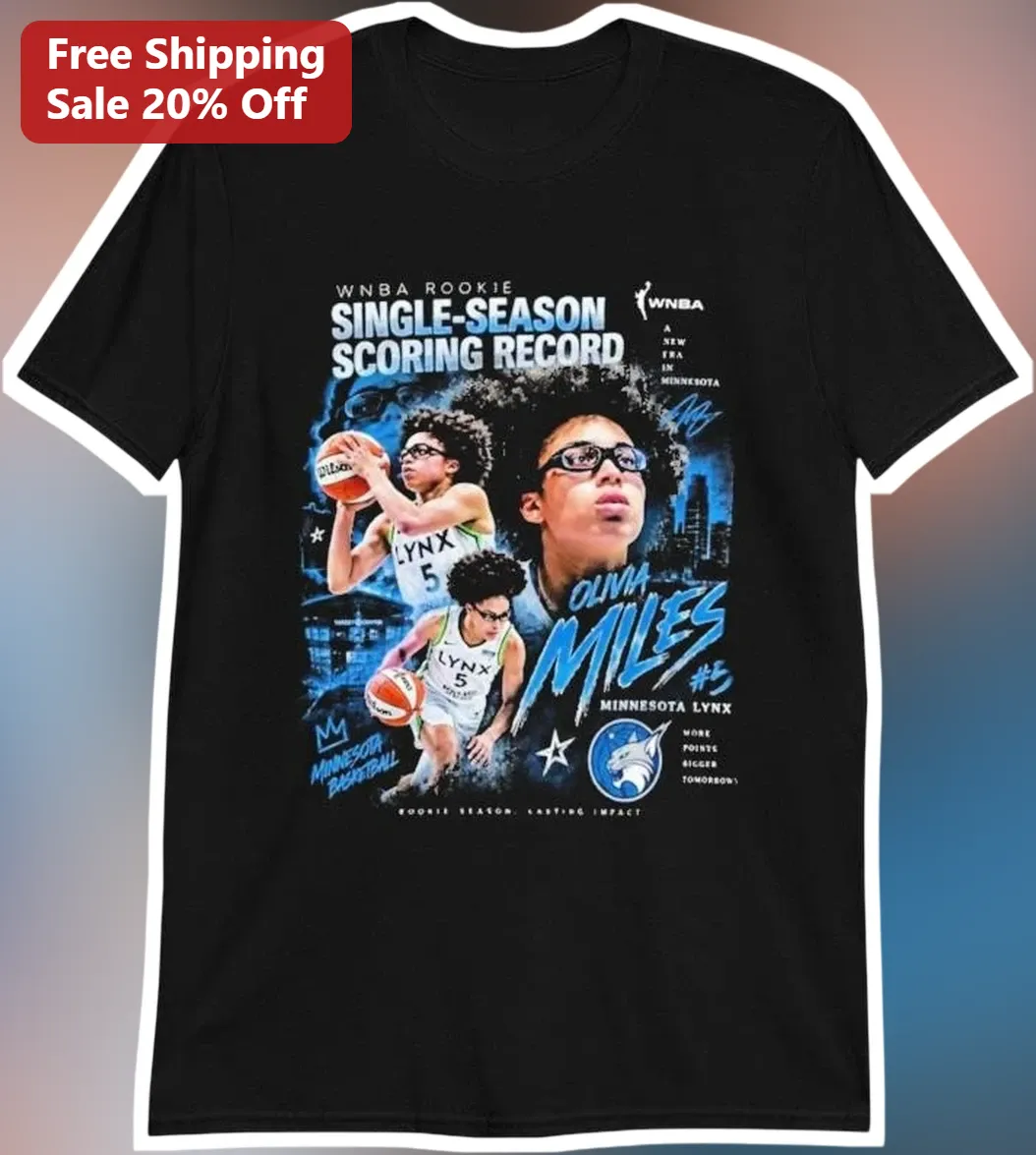 WNBA Rookie Single-Season Scoring Record Olivia Miles Minnesota Lynx More Points Bigger Tomorrow Tee