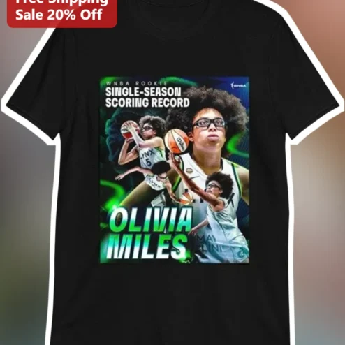 WNBA Rookie Single-Season Scoring Record Olivia Miles Tee
