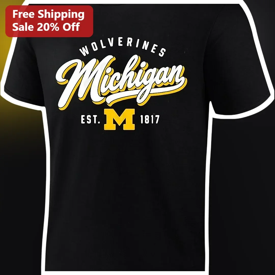 Wolverines Michigan EST. Vintage Collegiate Tee University of Michigan Fan Gift