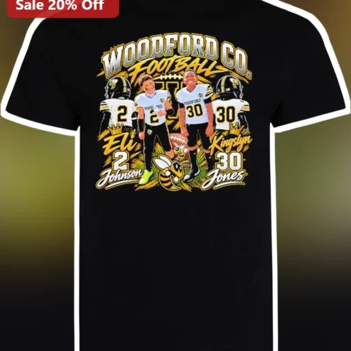Woodford Co Football Tee Youth Custom Name Personalized Gift for Players