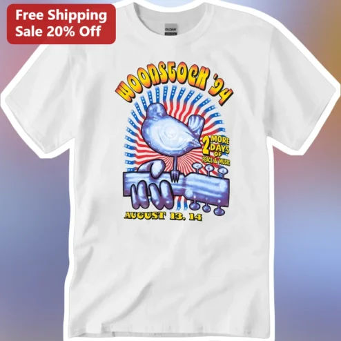 Woodstock '24 August 13 14 Retro Music Festival Graphic Tee