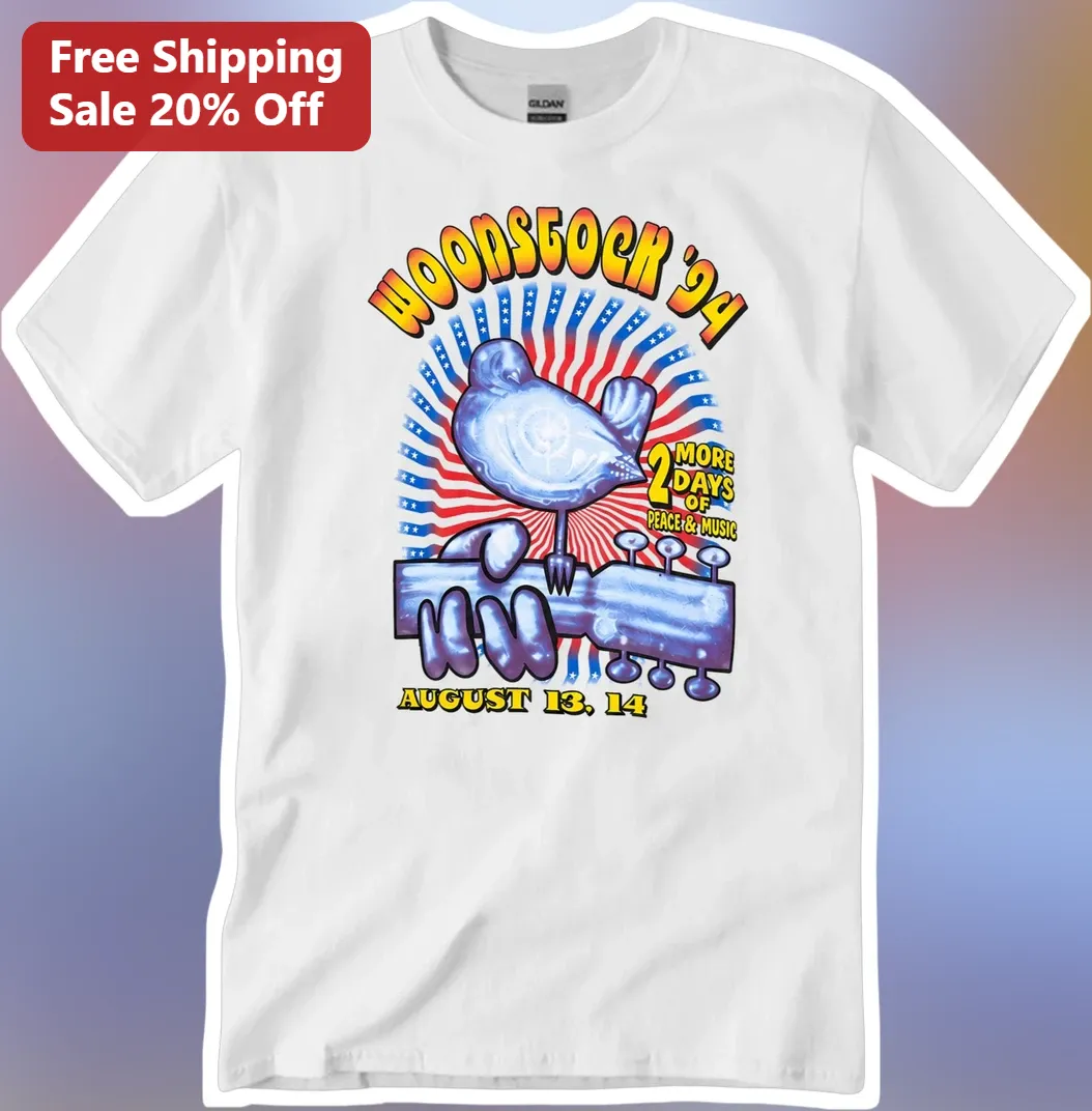 Woodstock '24 August 13 14 Retro Music Festival Graphic Tee