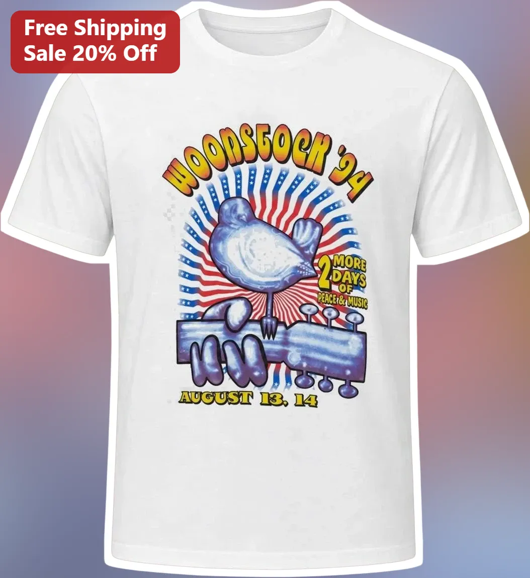 WOONSTOCK '24 2 More Days of Peace Music Retro Graphic Tee