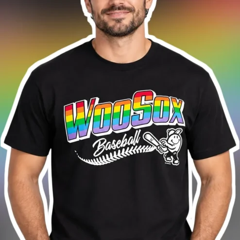 WooSox Baseball Tee Pride Rainbow Sports Fan Gear Shirt