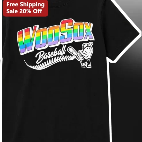 WooSox Baseball Tee Retro Rainbow Gradient Graphic Shirt Worcester Red Sox Fan Apparel