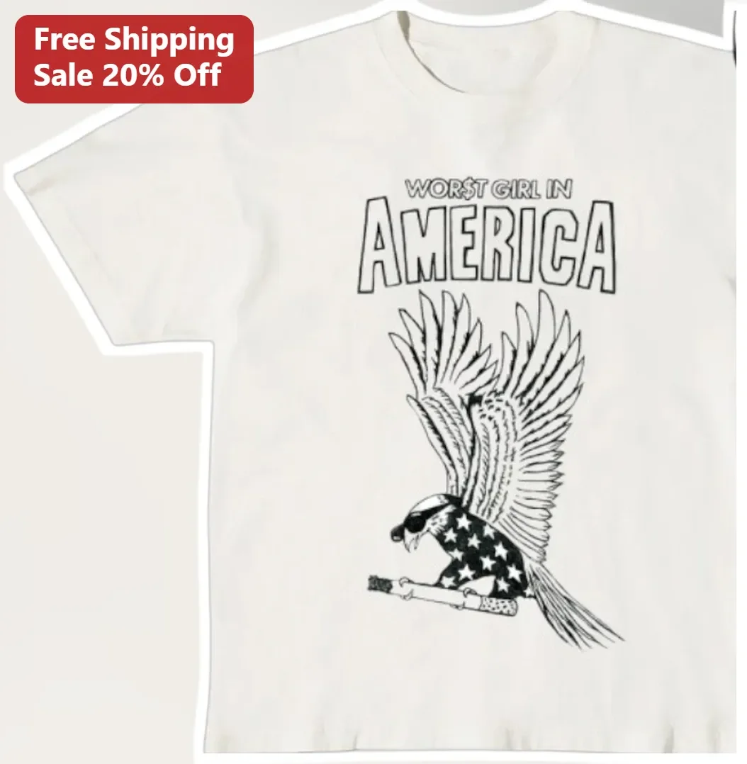 WOR$T GIRL IN AMERICA Tee Slayyyter Album Graphic Shirt for Women