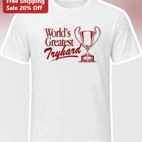 World's Greatest Tryhard Tee Retro Gaming Humor Shirt for Gamers