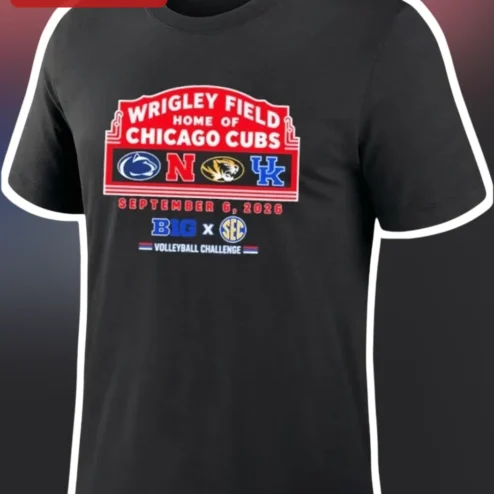 Wrigley Field Home of Chicago Cubs Big x SEC Volleyball Challenge Tee