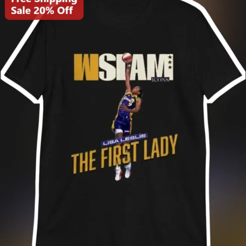 WSLAM ICONS Lisa Leslie The First Lady Tee WNBA Legend Basketball Fan Apparel