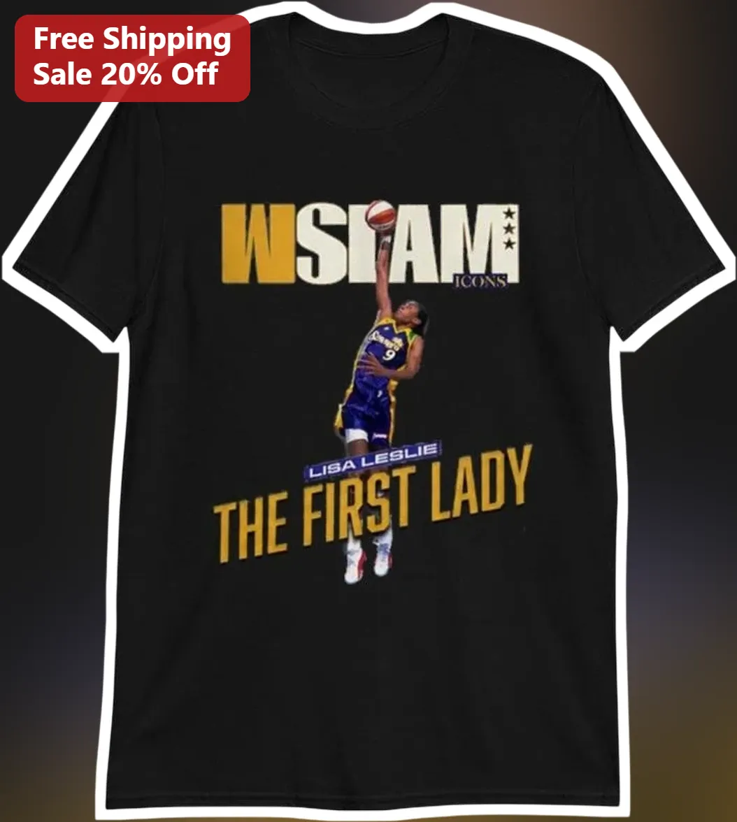 WSLAM ICONS Lisa Leslie The First Lady Tee WNBA Legend Basketball Fan Apparel