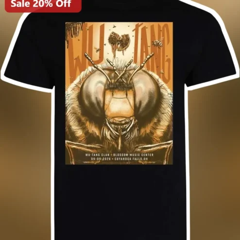 Wu-Tang Clan Bee Graphic Tee Blossom Music Center Cuyahoga Falls Concert Shirt