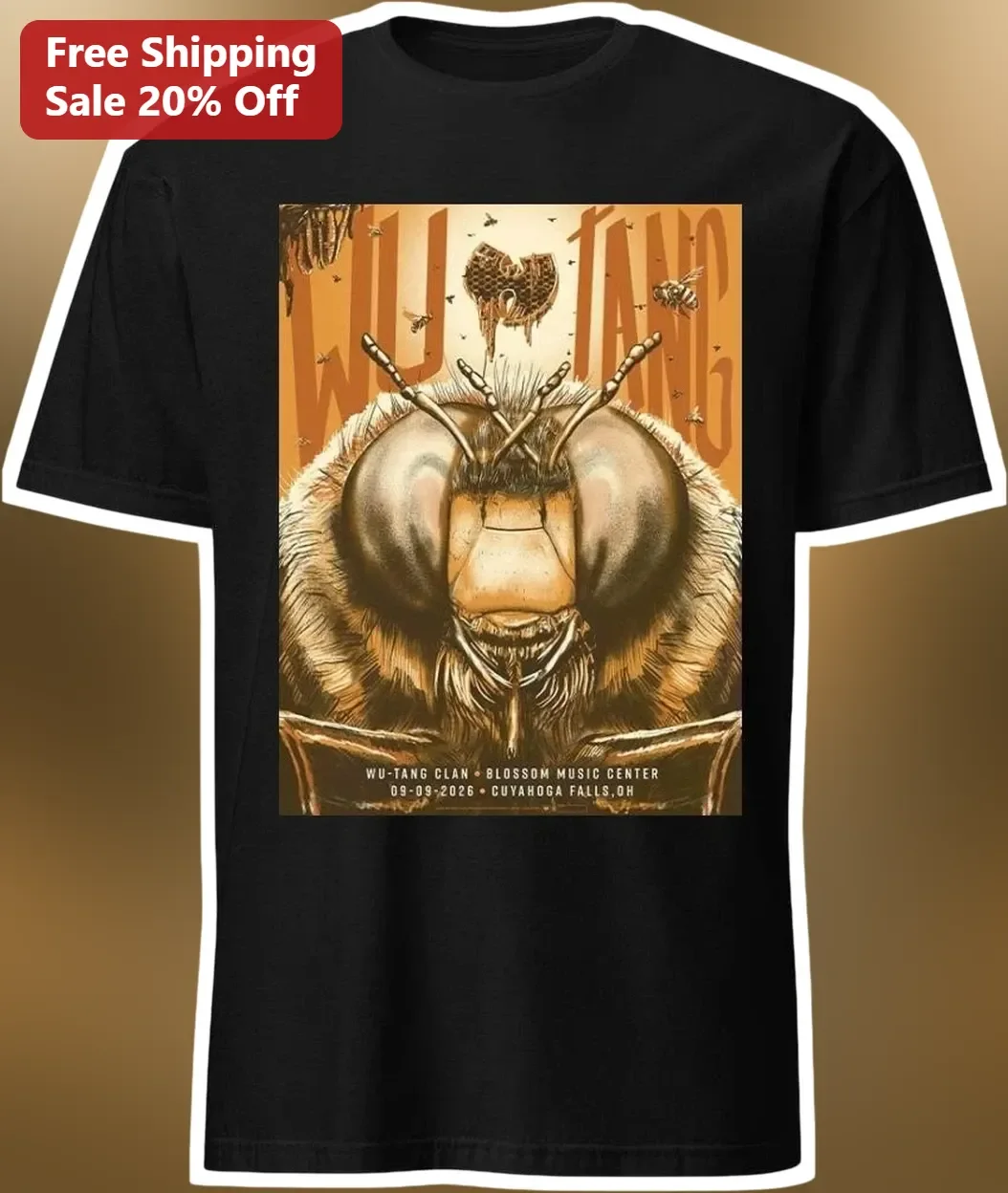 Wu-Tang Clan Bee Graphic Tee Hip Hop Vintage Style Shirt