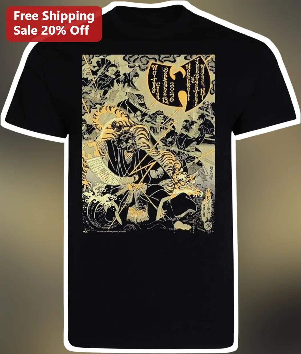 Wu-Tang Clan Enter The Wu-Tang Samurai Tiger Graphic Tee